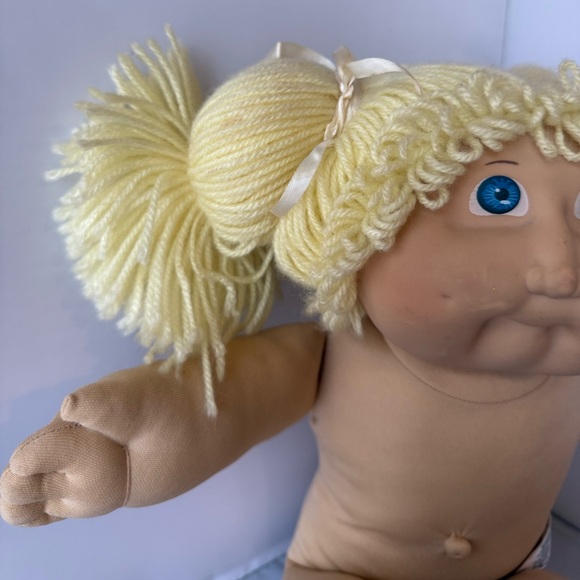 Vintage 1980’s Cabbage Patch Kid Jesmar Spain Lemon Double Pony Blue Eyes HM2 - Picture 11 of 15
